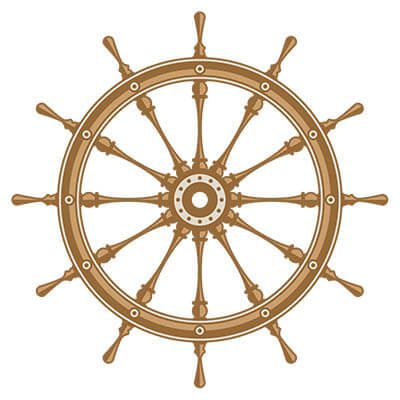 boat steering wheel illustration